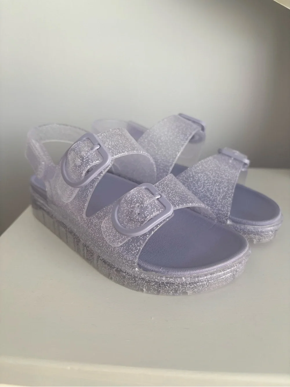 Target Kids Glitter Jelly Sandals in Lilac